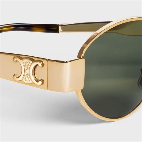 celine triomphe sunglass metal|celine triomphe metal 01 sunglasses.